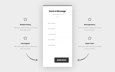 Contact Form Divi Hero Section with Trust Features